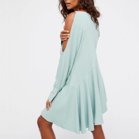 Free People Tops - Free People Light Blue Long Sleeve Tunic